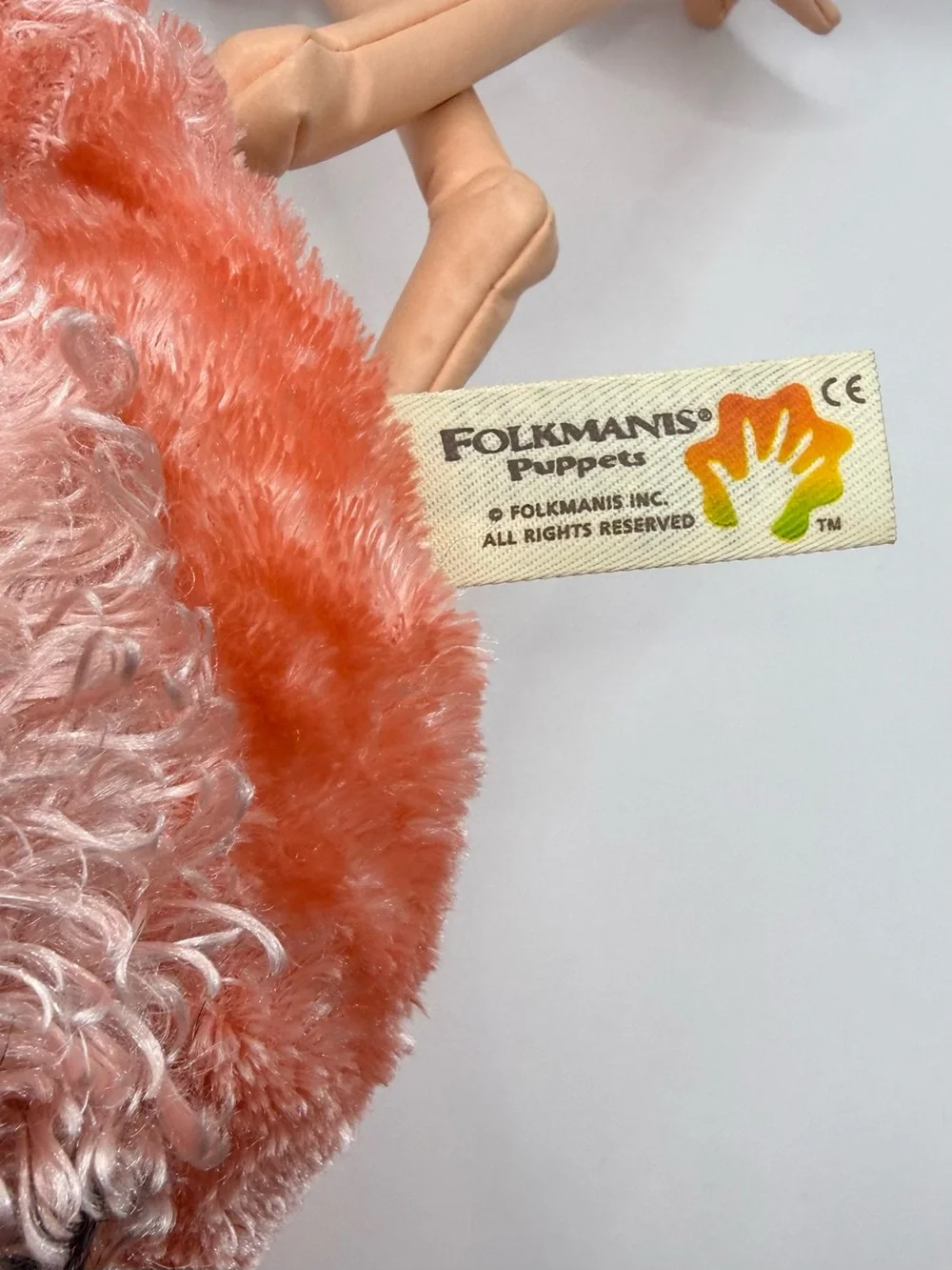 Folkmanis Flamingo Hand Puppet 21” Pink Plush RETIRED RARE HTF 2009